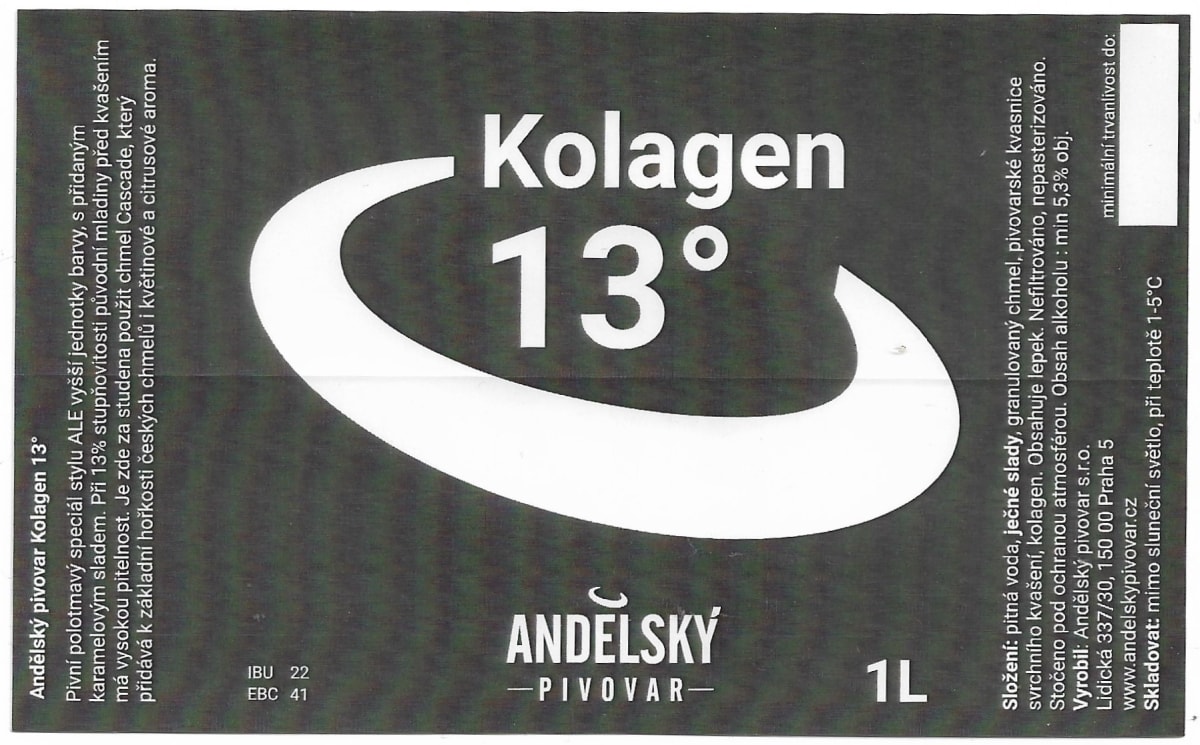 Andělský pivovar Kolagen 13 Etk. A