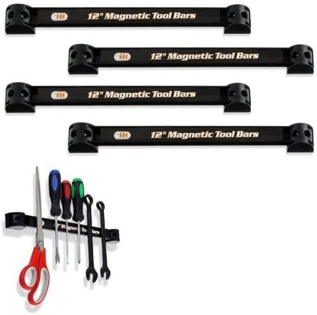4pc Heavy-Duty 12" Magnetic Tool Organizer Racks