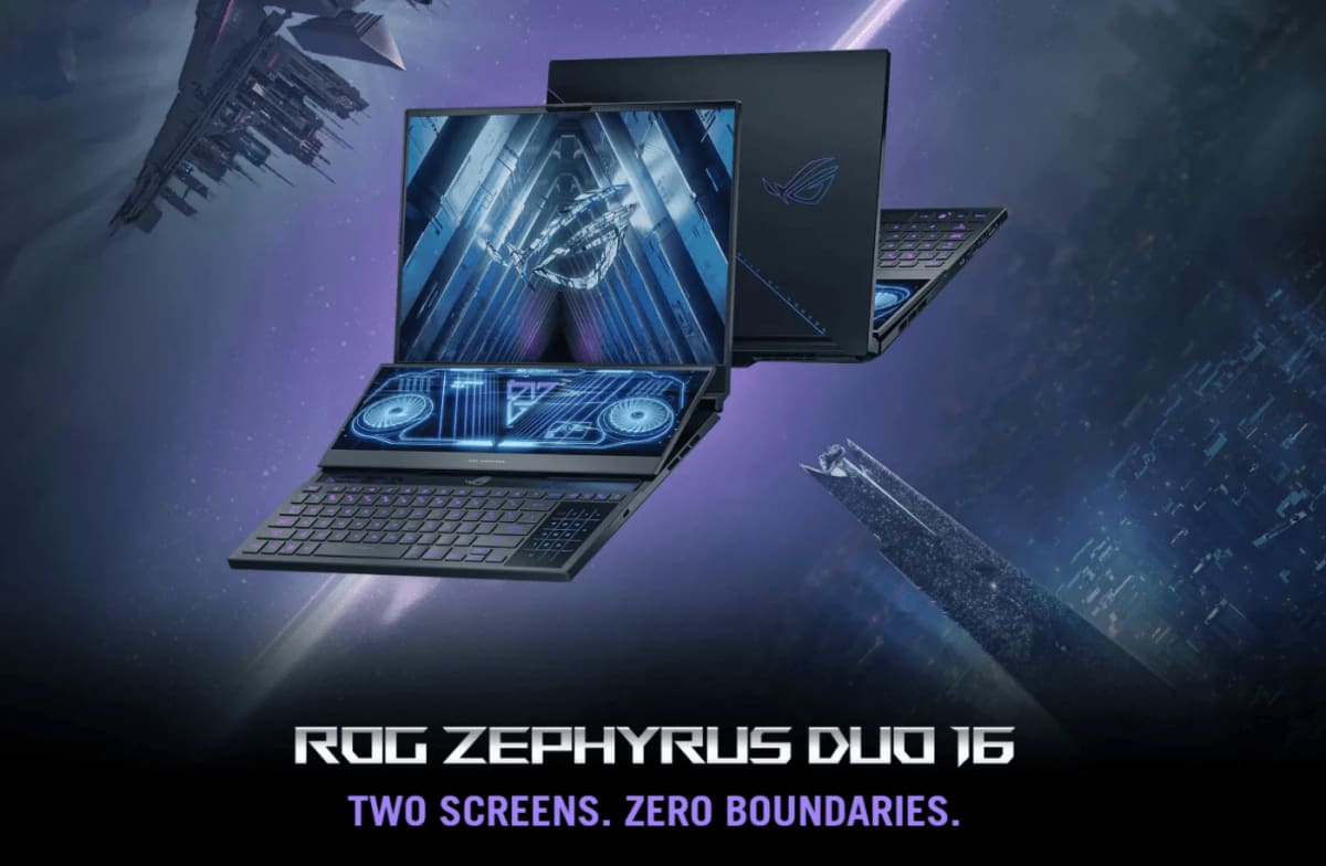 Asus Zephyrus DUO 16, Ryzen 9-7945HX, RTX 4080, 32 GB DDR5-4800, 1 TB SSD, QHD+ 240 hz 1100 nits Mini-LED