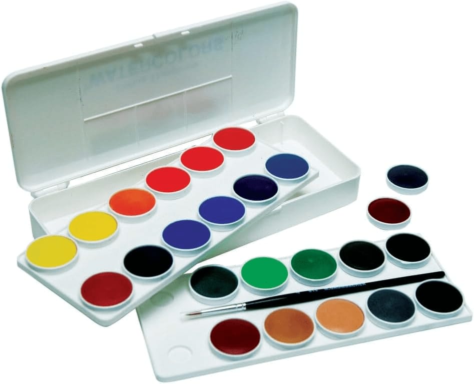 Grumbacher Academy Watercolor Paint, 24 Colors Set