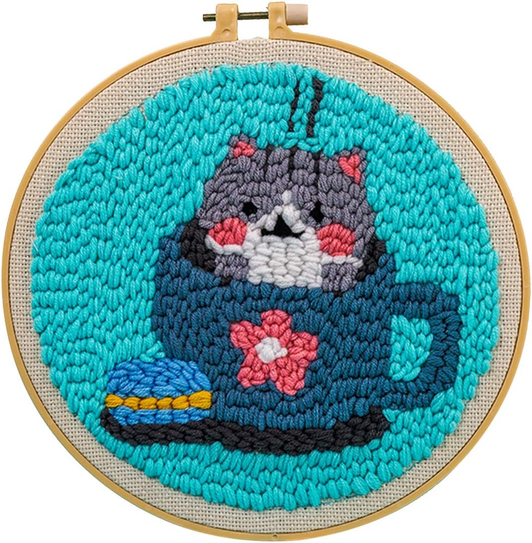 Cat in The Cup Punch Needle Starter Kit