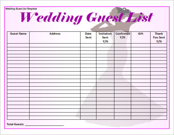 Create guest list with addresses