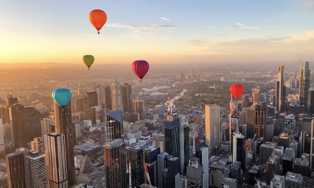 Take a sunrise hot air balloon ride