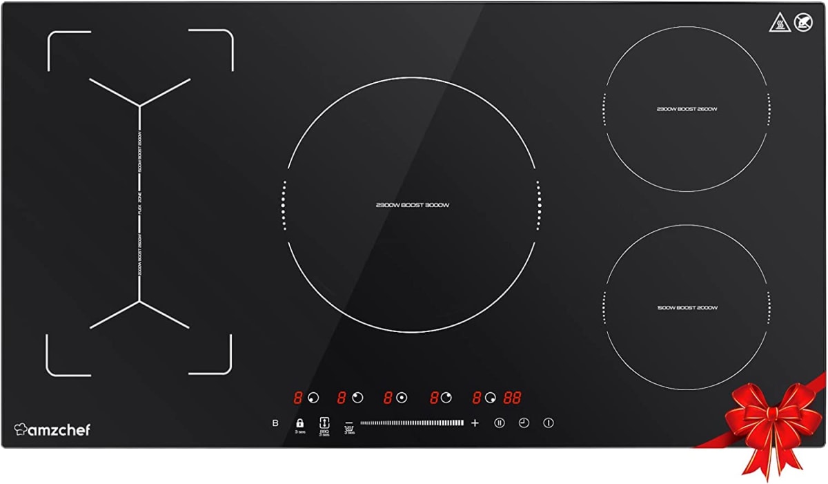 5-Zone Electric Induction Cooktop with Boost
