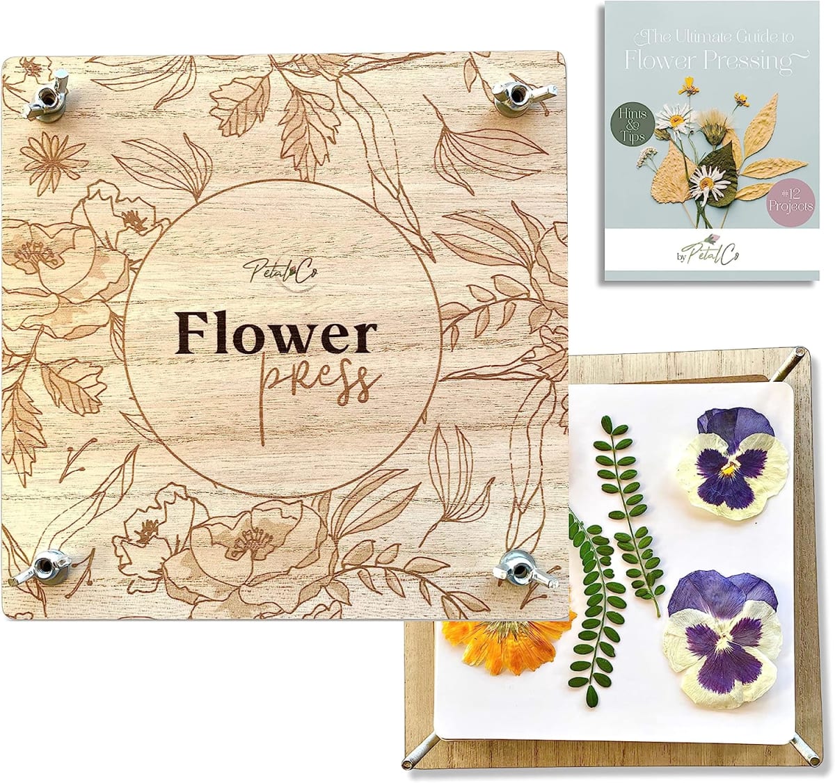 Wooden Leaf, Plant, Flower Press Kit