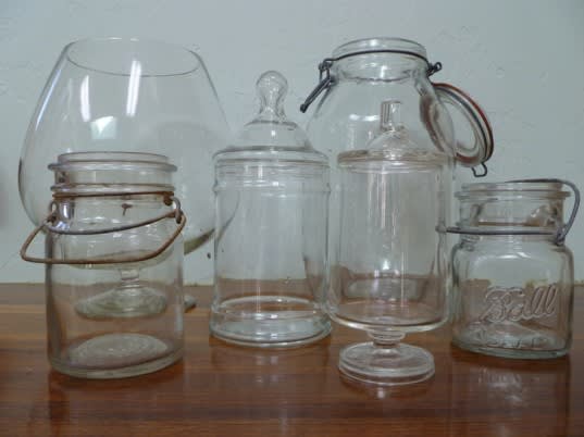 A glass container
