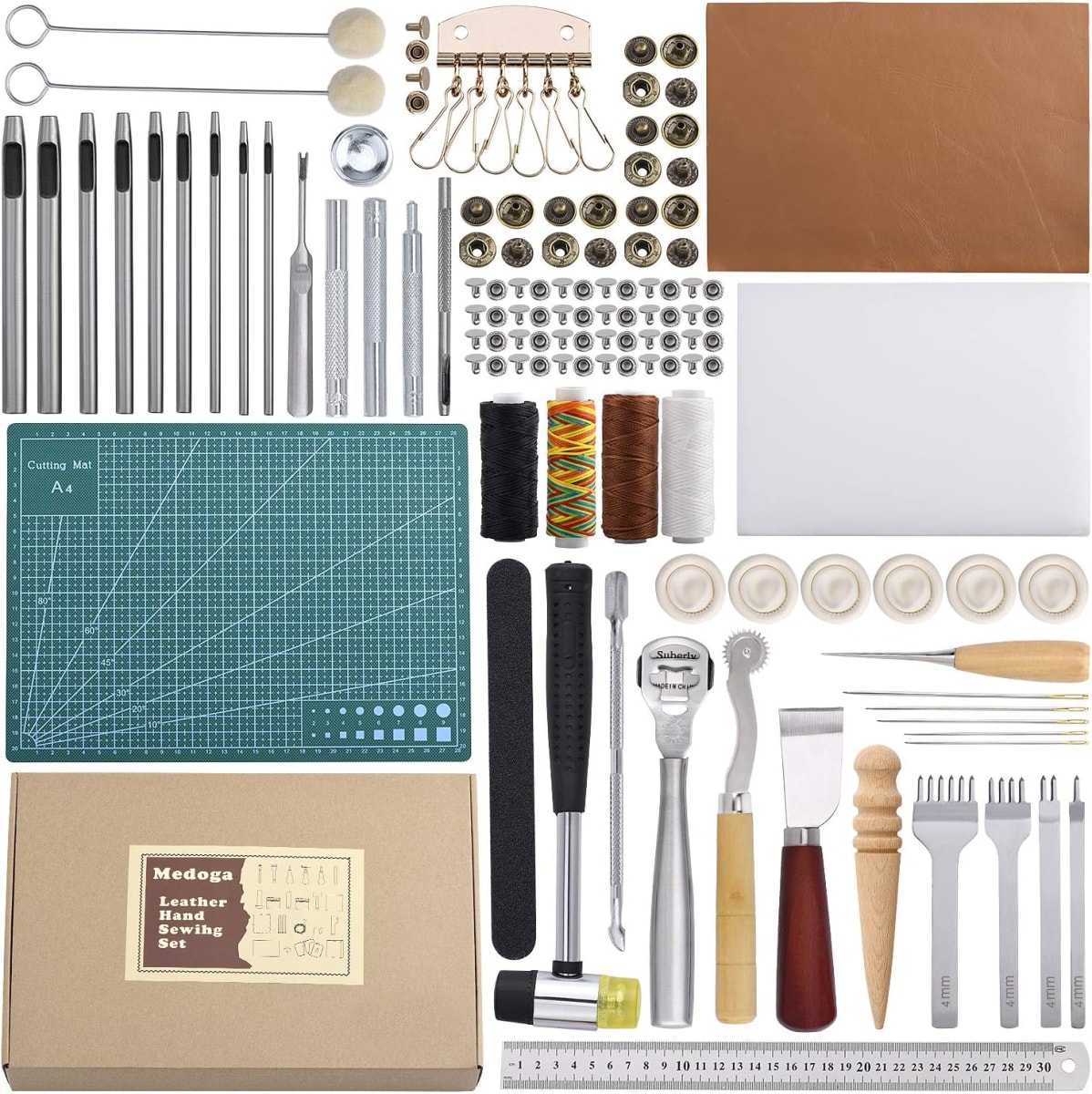 Leather Craft Tools Kit for Hand Sewing Stitching