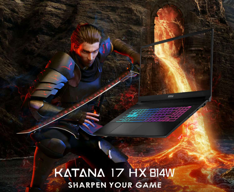 MSI Katana 17, i7-14650HX, RTX 5070, 16 GB DDR5-5600, 1 TB SSD, FHD 144 Hz