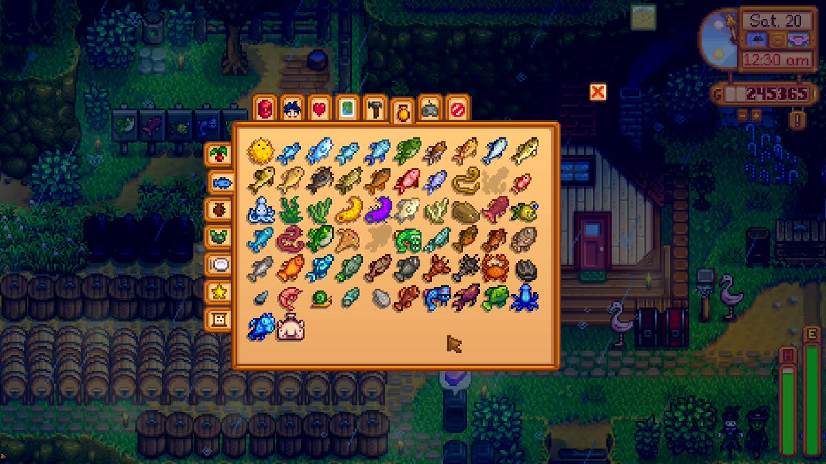 Stardew Valley Fish (Road to Master Angler)