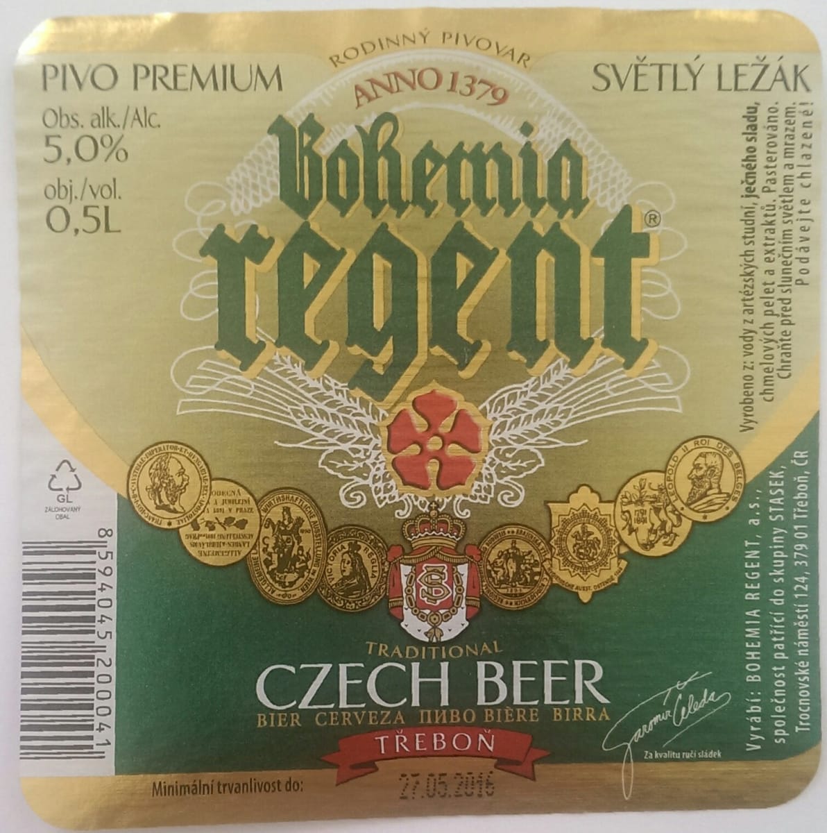 Bohemia Regent Pivo Premium