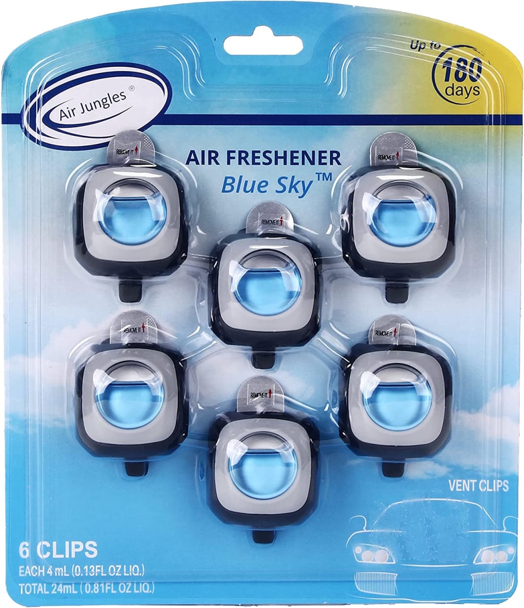 New Car Scent Car Air Freshener Clip(Blue Sky) 6 Car Freshener Vent Clips