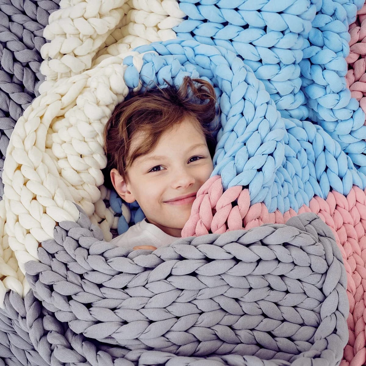 Children Knit Weighted Blanket Breathable for Hot Sleeper