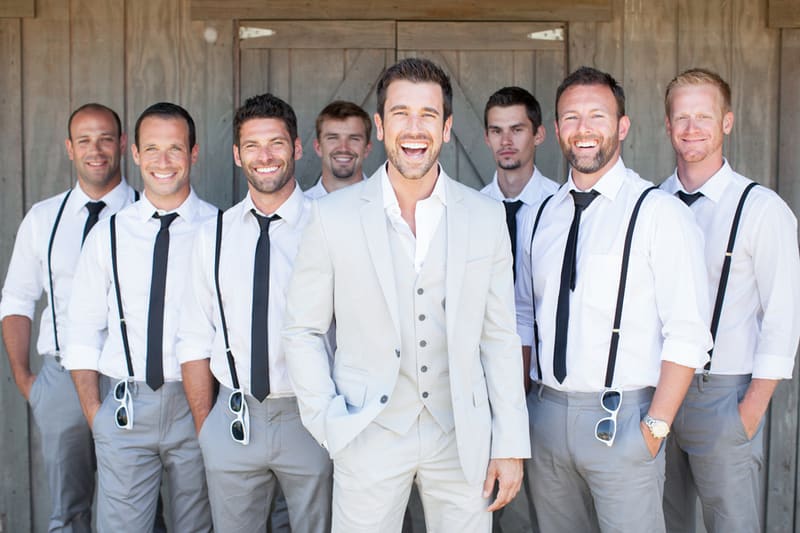 Select and secure attire for the groom and groomsmen