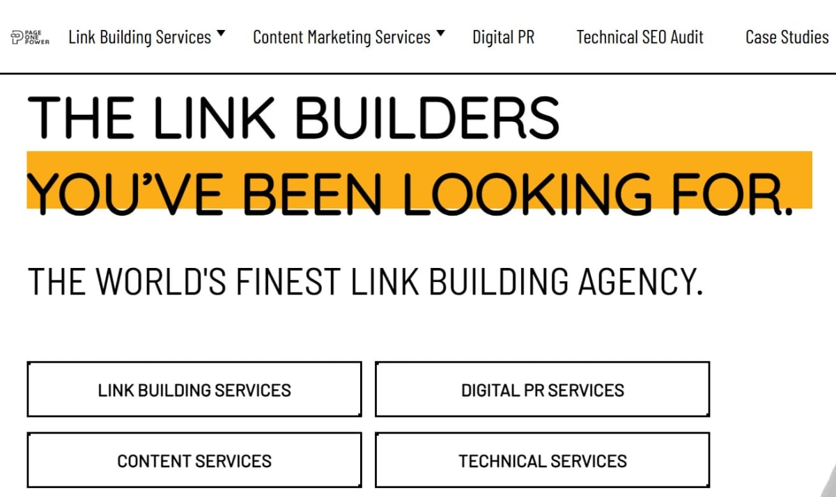 Page One Power: Personalized Link-Building Expertise