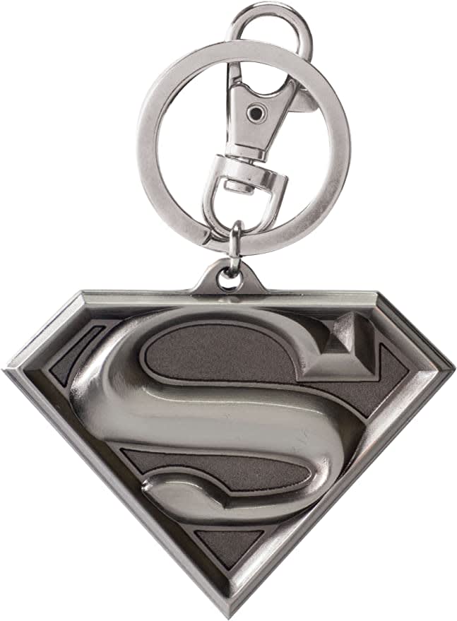 DC Superman Logo Pewter Keyring
