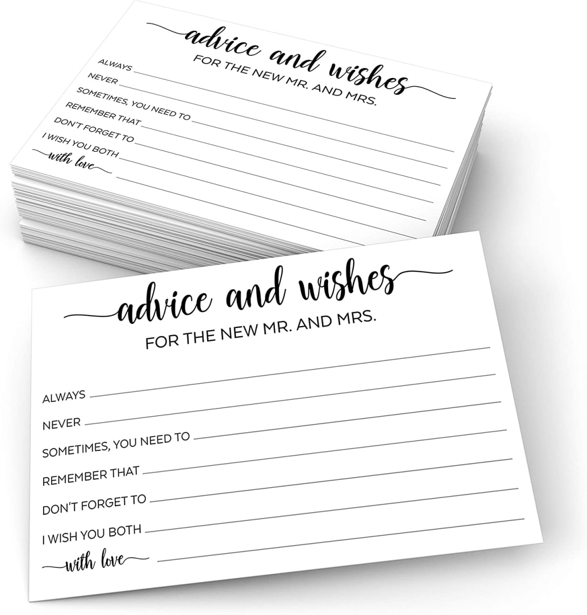 Advice & Wishes for the Mr & Mrs