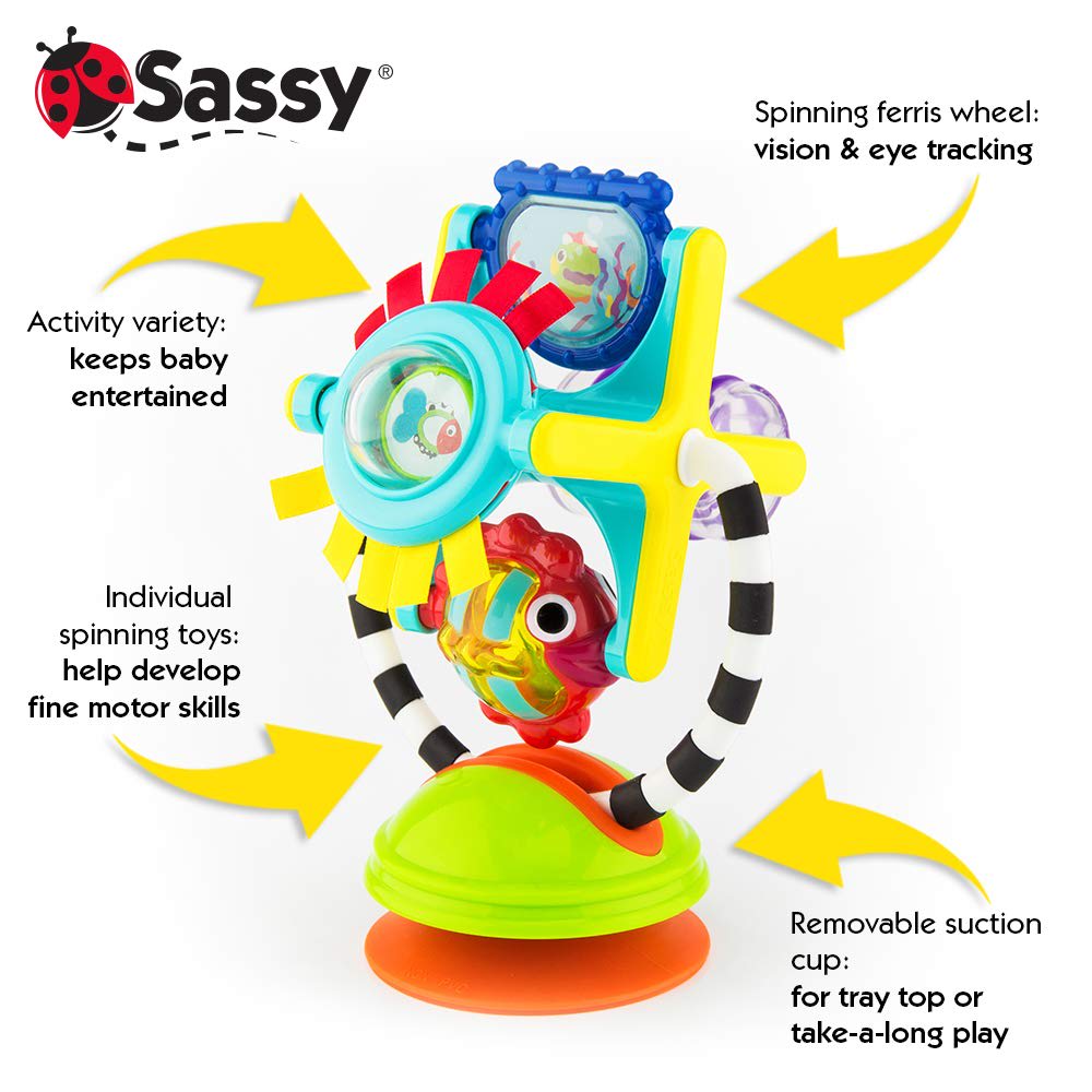 Fishy Fascination Station 2-in-1 Suction Cup High Chair Toy | Developmental Tray Toy for Early Learning