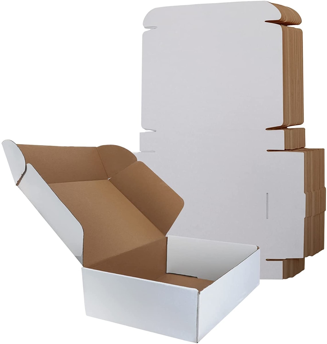 Shipping Boxes 11x8x2 White Corrugated Cardboard Box