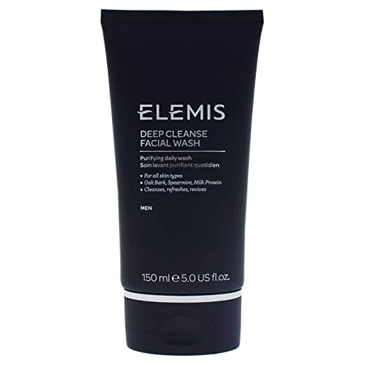 ELEMIS Deep Cleanse Facial Wash | Powerful Daily Gel Wash for Men Deeply Purifies, Refreshes, Revives, and Helps to Prevent Ingrown Hairs | 150 mL