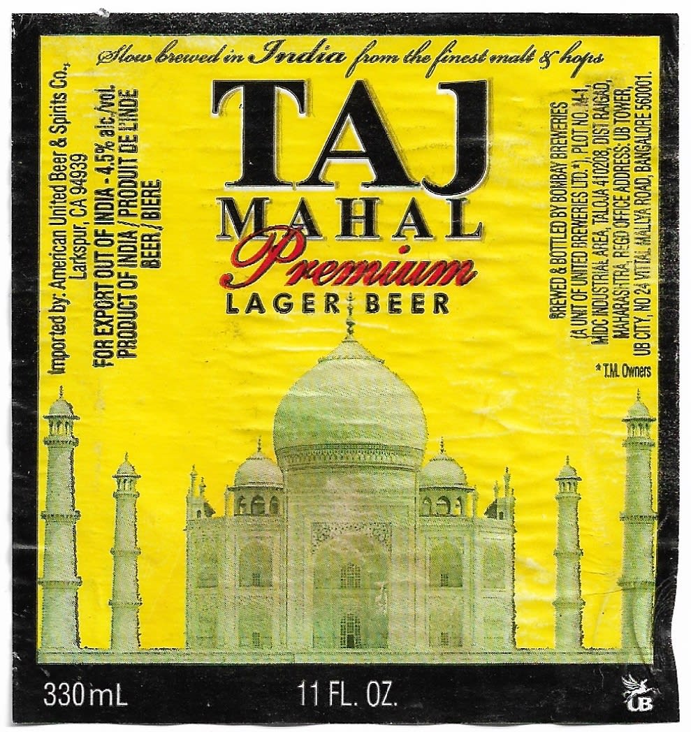 Taj Mahal Premium Lager beer