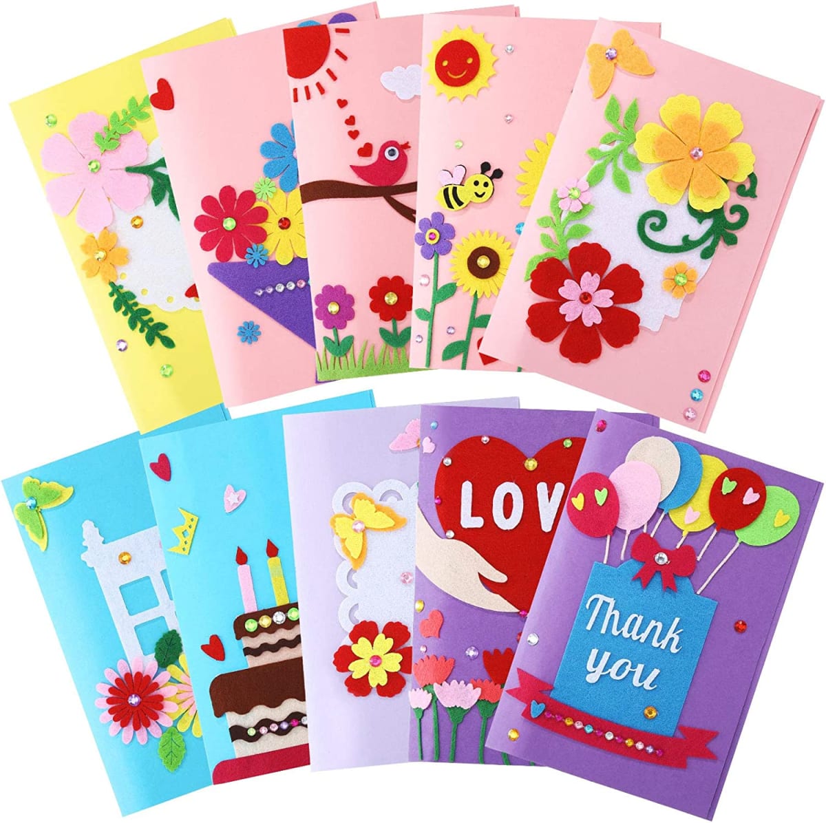 10 Pieces Greeting Card Making Kit