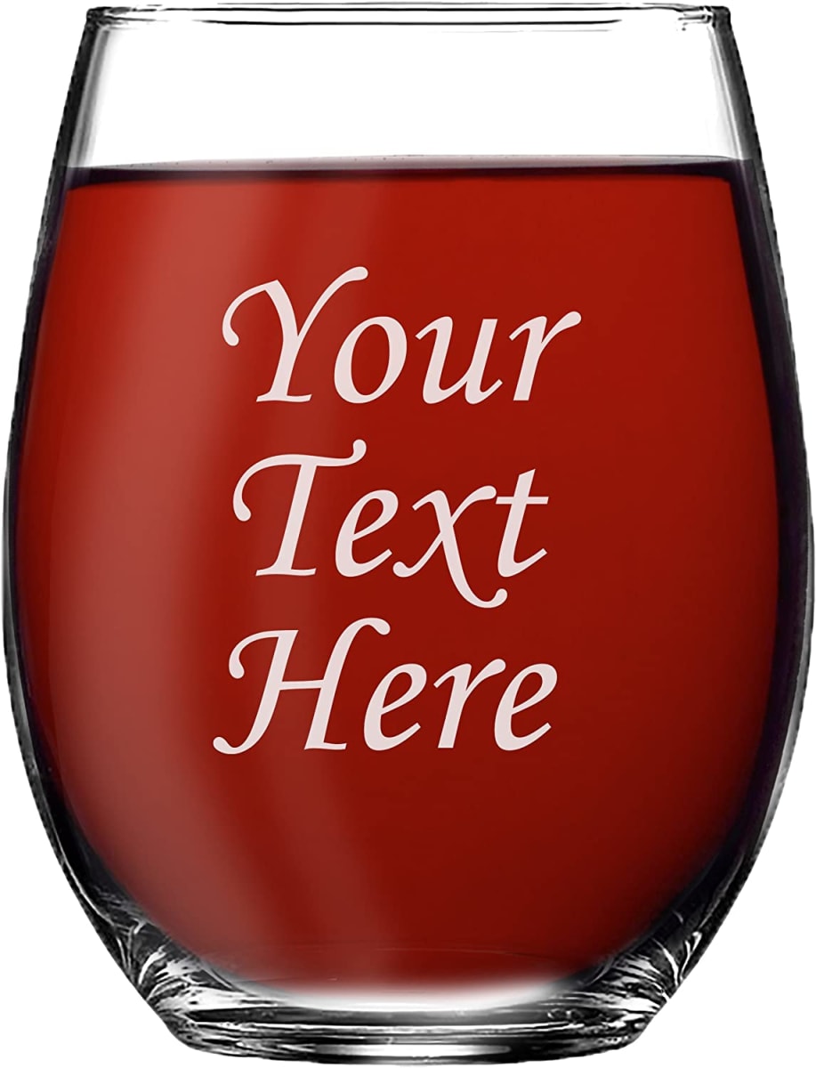 Personalized 15oz Stemless Wine Glass