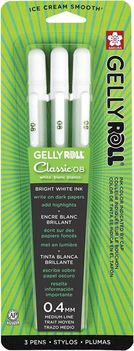 Sakura White Jelly Roll Pen