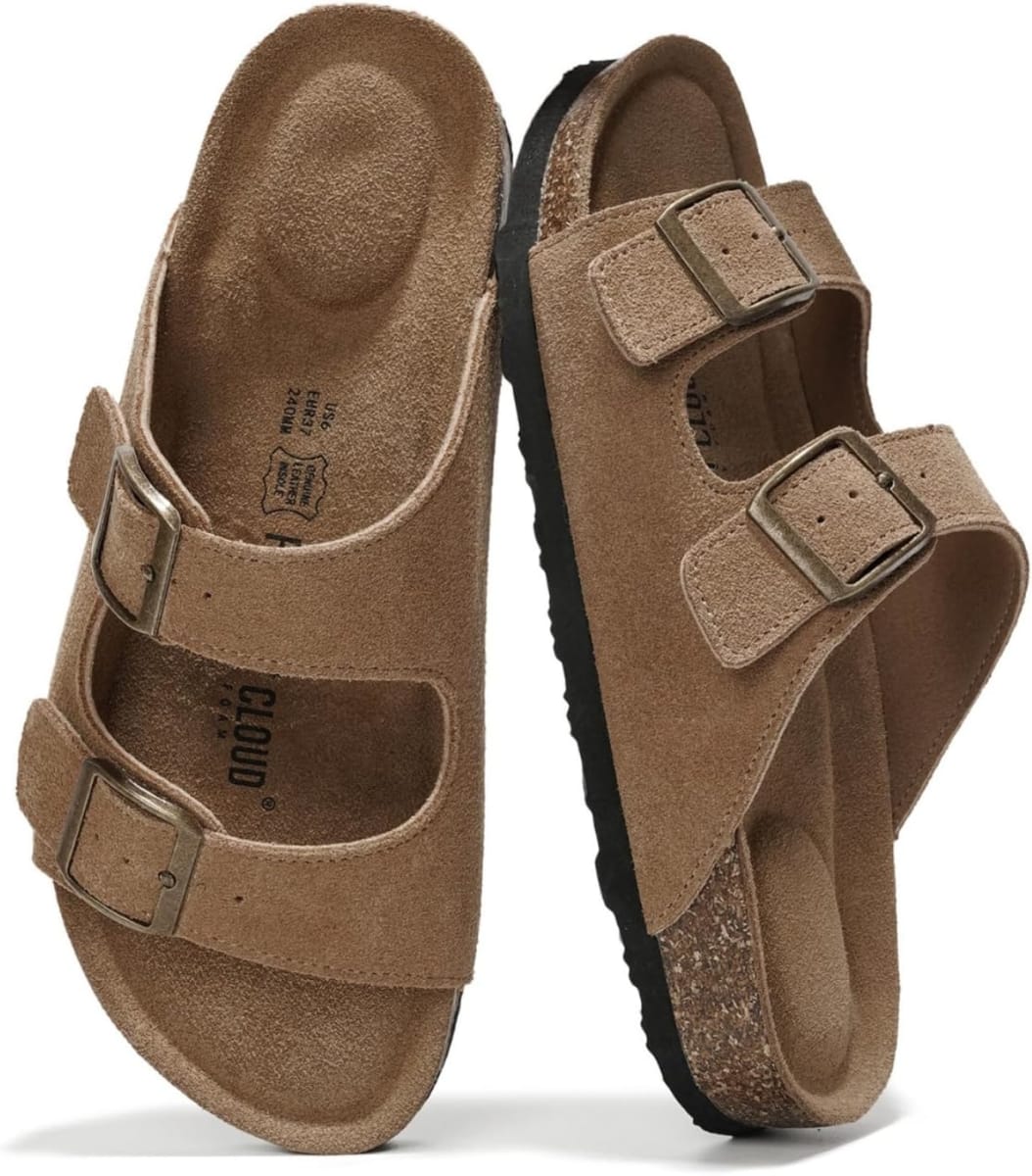 Project Cloud - Genuine Leather Flat Sandals
