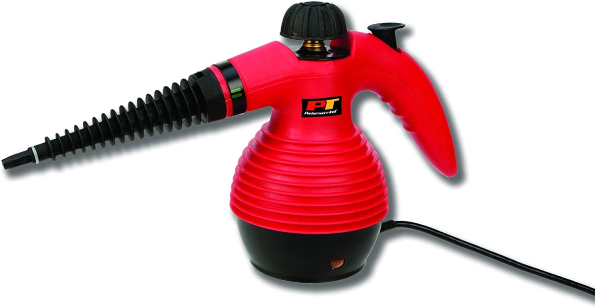 Performance Tool W50079 Red/Black 900W Handheld Steam Cleaner