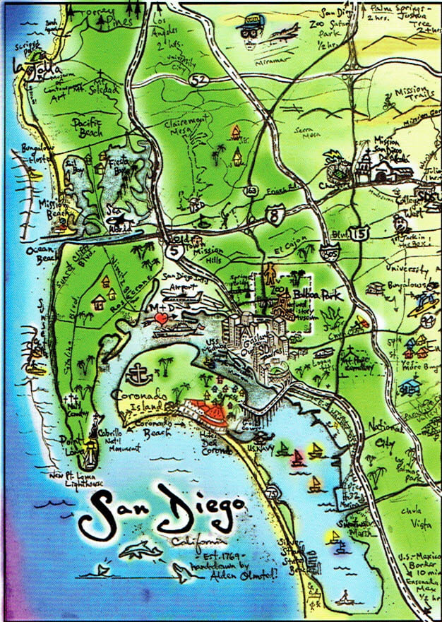 San Diego Hand Drawn Map