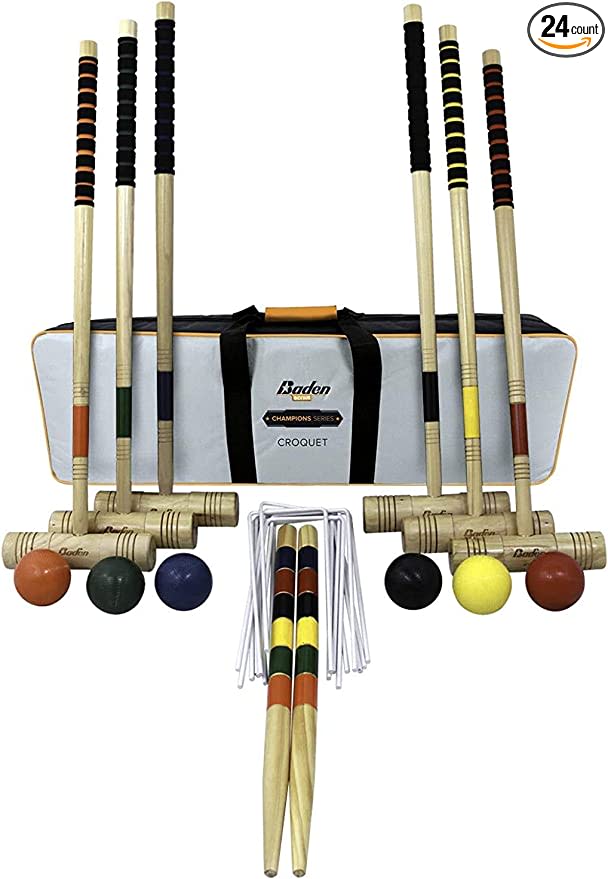 Baden Lawn Croquet Set for Families with Carrying Bag