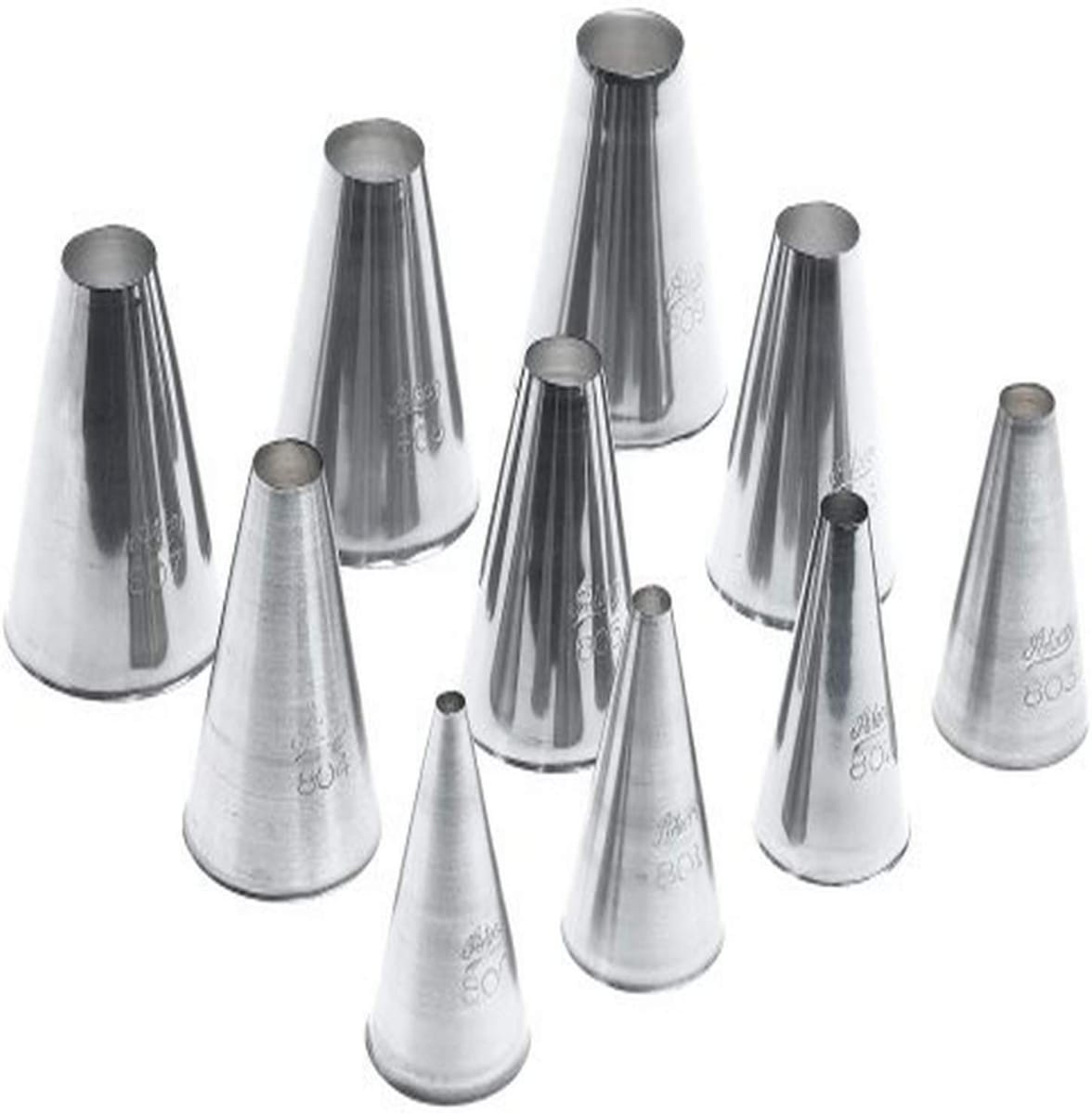 10 Piece Round Piping Tip Set