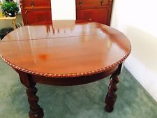 Jacobean English Oak Expanding Dining Table with 2 leafs