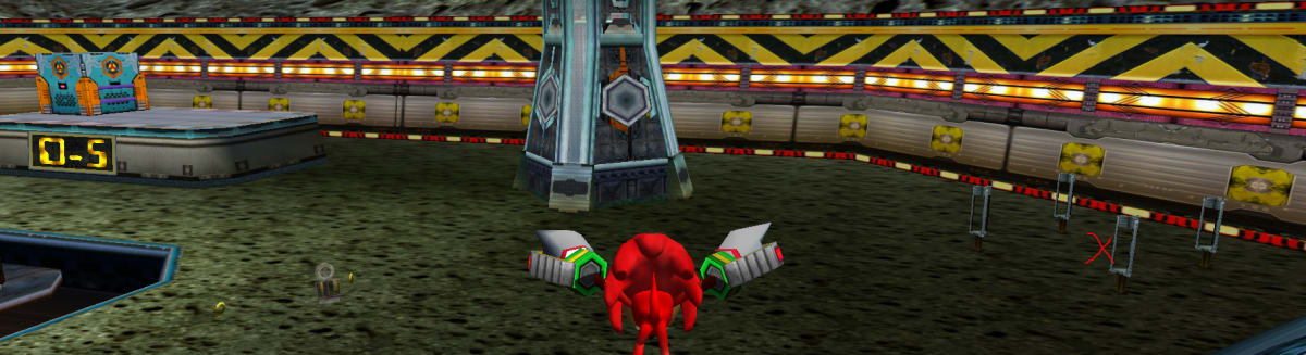 Middle of the rotating beacon.