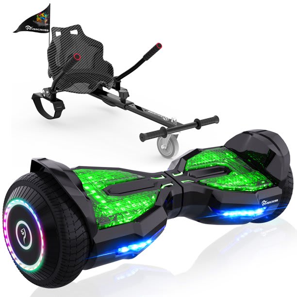 EVERCROSS Hoverboard, 6.5'' Hover Board with Seat Attachment, Self Balancing Scooter with APP & Bluetooth Speaker, Hoverboards Suit for Kids &
