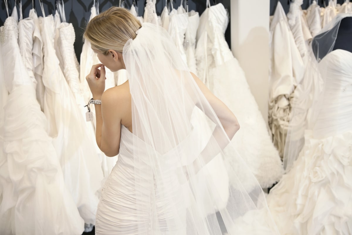 Research wedding dress and veil styles
