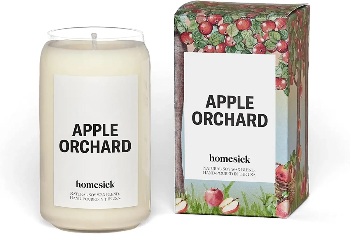 Premium Scented Candle, Apple Orchard - Scents of Red Apple, Mandarin Leaf, 13.75 oz, 60-80 Hour Burn, Natural Soy Blend Candle Home Decor, Relaxing Aromatherapy Candle