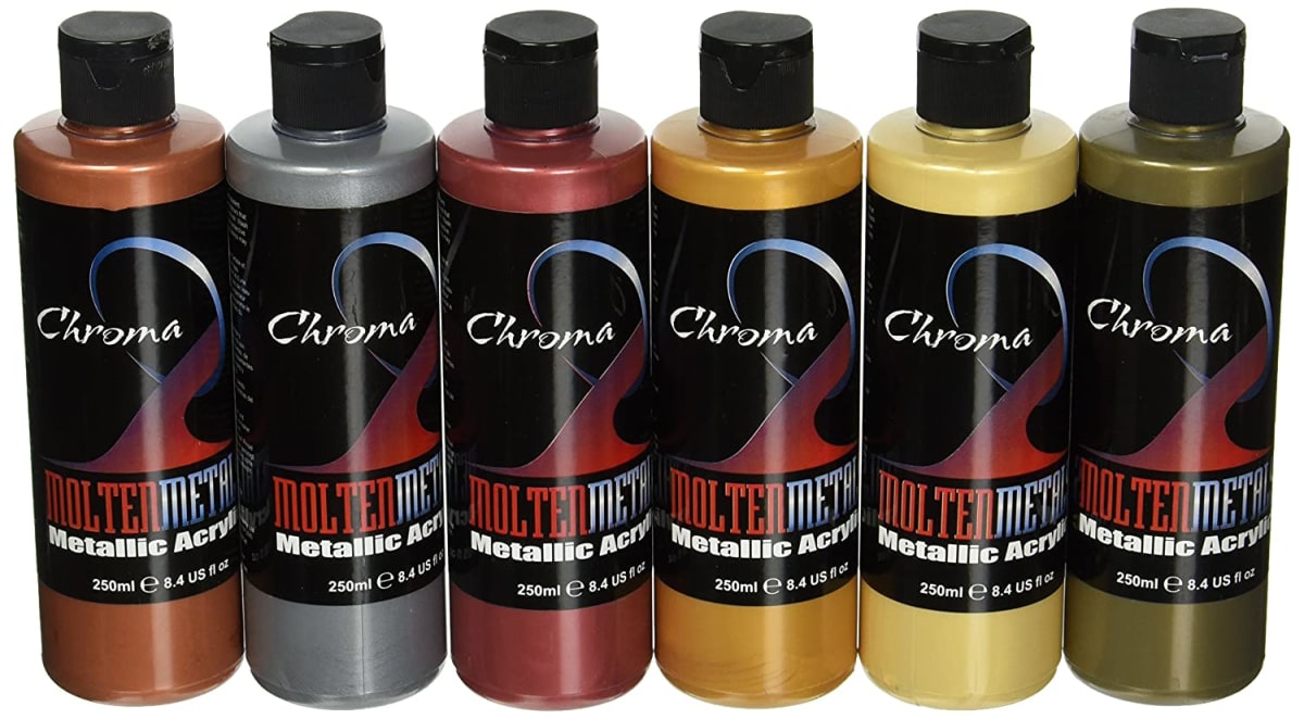 Chroma Molten Metals Acrylic Paint Set