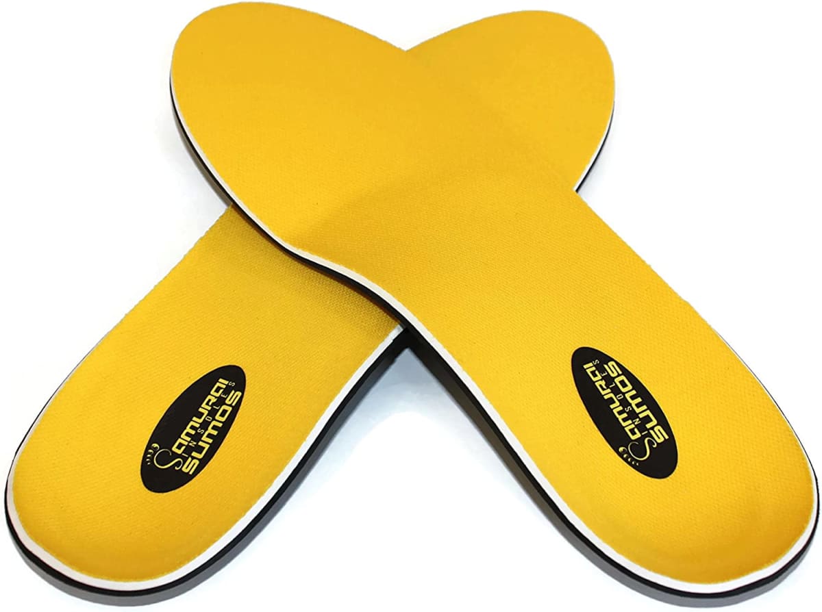 Samurai Insoles Sumos- Super-Padded Orthotics for Flat Feet- Perfect for Work Boots, Roomy Sneakers or Shoes (Mens 5-5 1/2 | Womens 7-7 1/2)