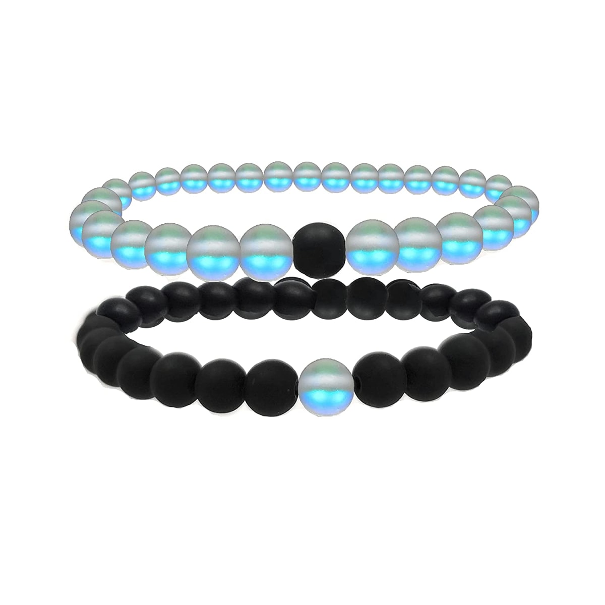 Pair of Distance Bracelets for Lovers