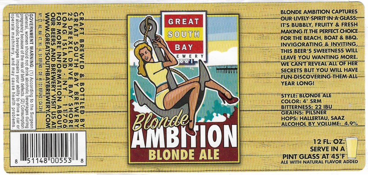 Great South Bay Ambition Blonde Ale Etk. A