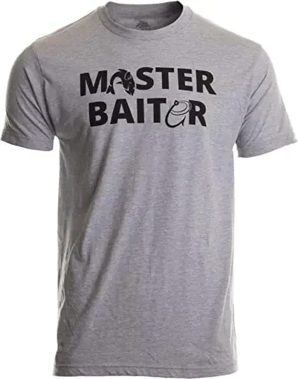 Masterbaiter | Funny Fishing Fisherman Fish Master Baiter Dad Grandpa Joke T-Shirt