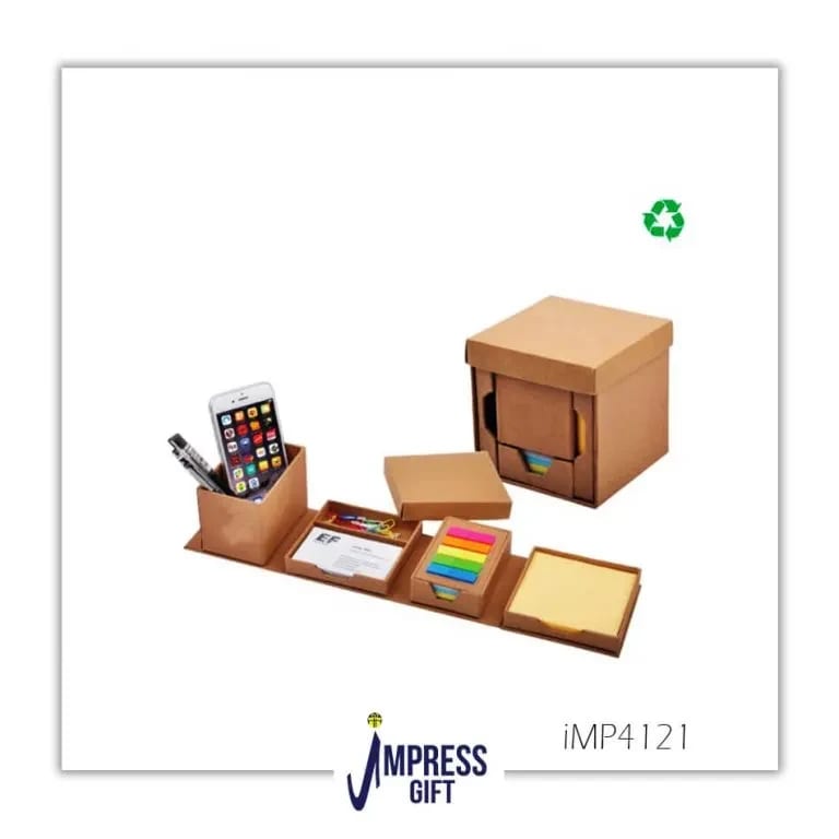 Buy Online iMP4121 – Eco Friendly Cube Office Desk Set| Impress Gift