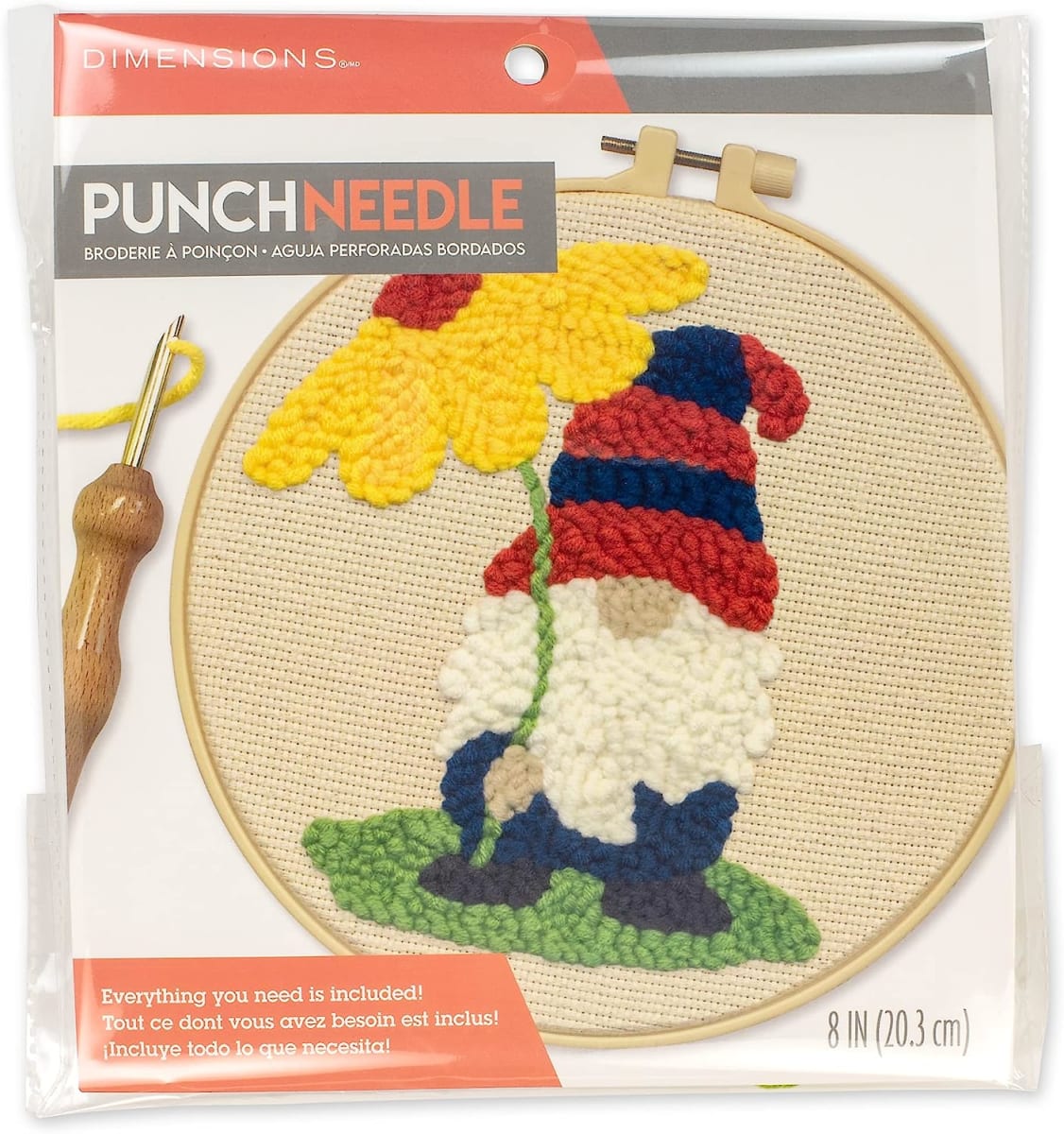 Floral Gnome Punch Needle Set