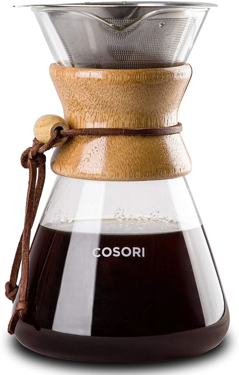 COSORI Pour Over Coffee Maker with Double-layer Stainless Steel Filter