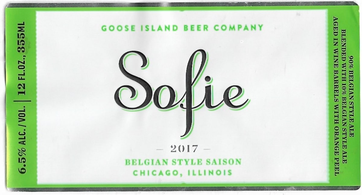 Goose Island beer Sofie
