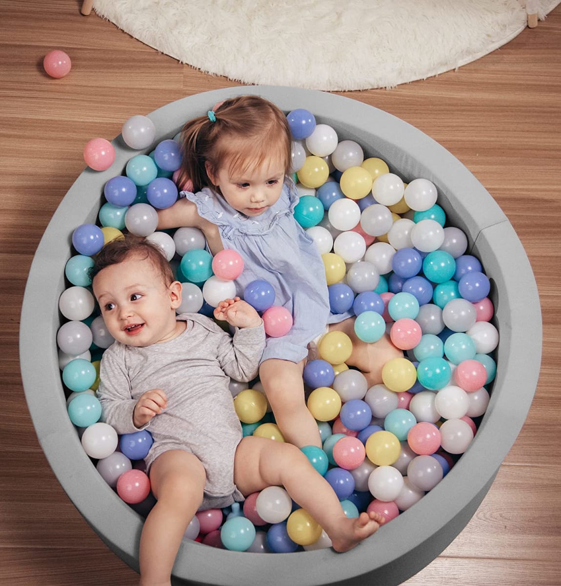 Foam Ball Pit for Children Toddlers,Baby Playpen Ball Pool Soft Round Designed Easy to Clean or Install,Ideal Gift for Babies Infants Indoor and Outdoor Game