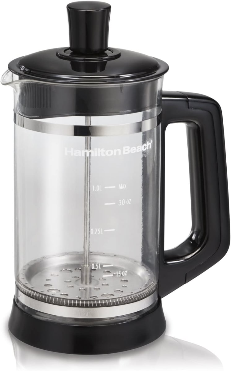 French Press with Frothing Attachment for Coffee