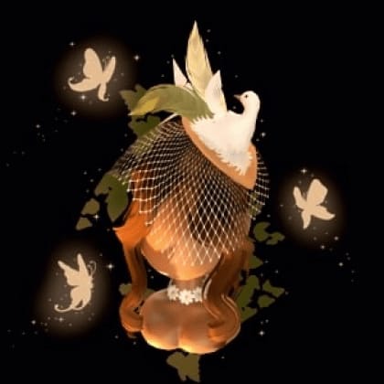 Vegan Dove Fascinator