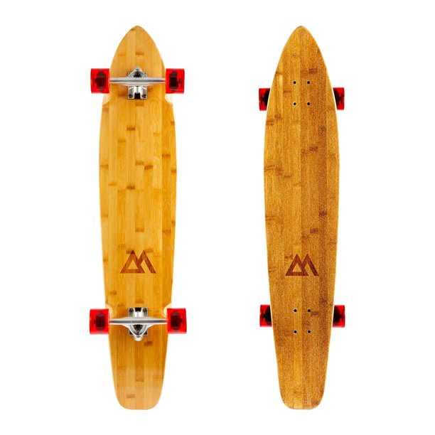 Magneto 44 inch Kicktail Cruiser Longboard Skateboard | Bamboo and Hard Maple Deck | Cruising, Carving, Dancing, Free-Style Tricks Carver | Made for Beginners Teens Adults Men Women